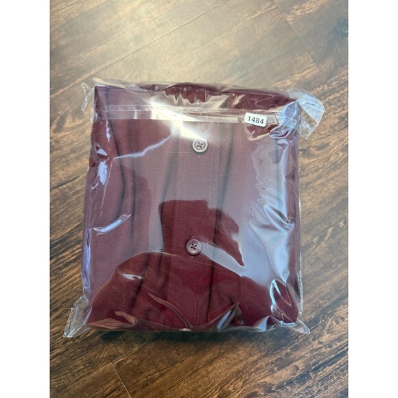 LL Bean Mens Deep Wine Chamois Traditional Fit button Down Shirt Sz XL Tall - Picture 11 of 11